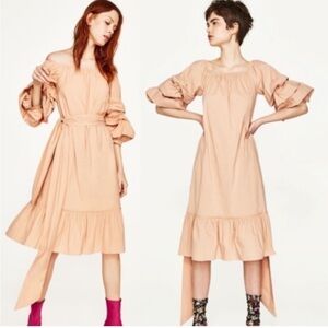 Zara puff sleeve dress